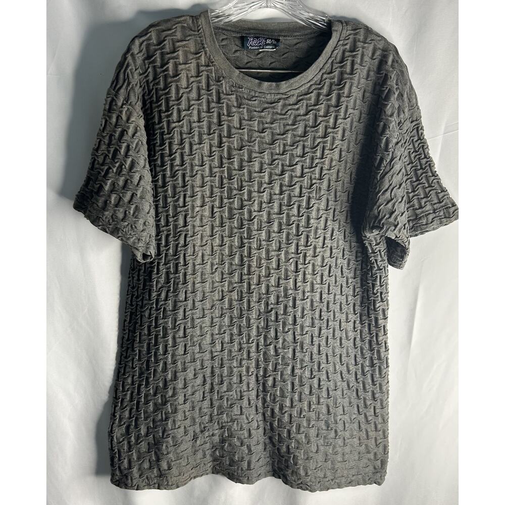 VINTAGE Fast Fashion Of California Textured‎ Shirt Women’s One Size Gray 80s